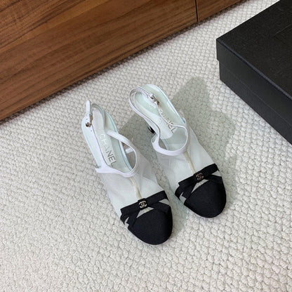 Chanel 2026 Slingback Flats Mesh Grosgrain 792615