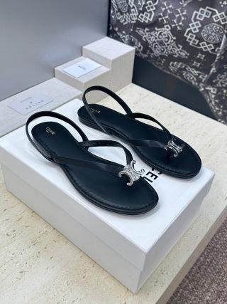Celine 26 Flip-Flop Sandals Calfskin Leather 762644