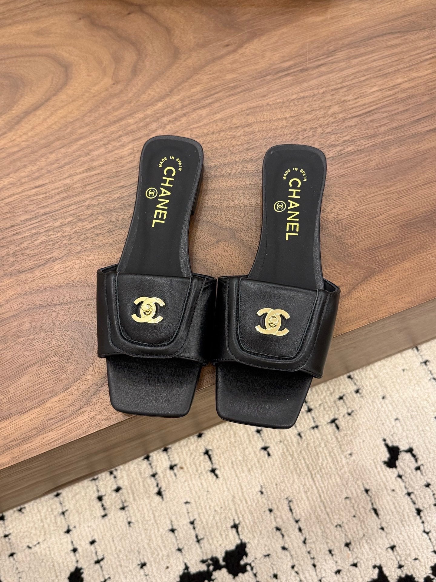 Chanel 2026 Double C Buckle Square Toe Slipper 857303