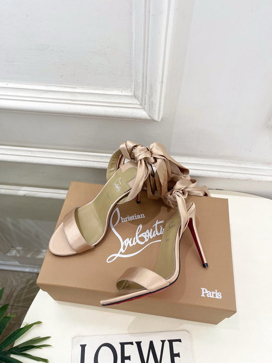 Christian Louboutin 2026 Sandale Du Désert 100mm Silk Fabric 831261