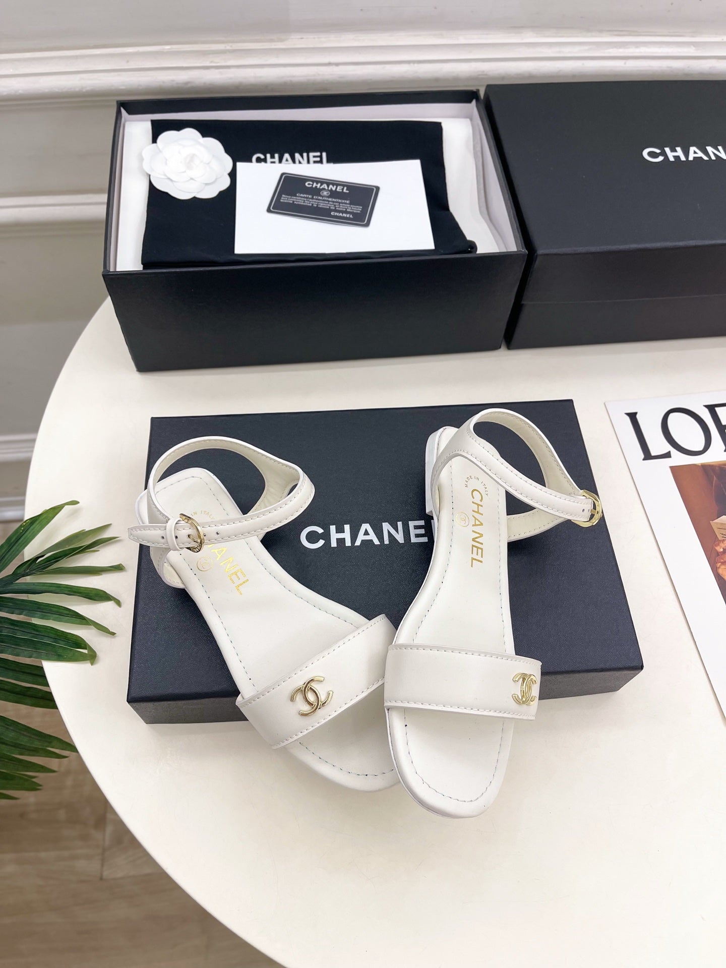 Chanel 2026 Double C Buckle Strappy Flat Sandals Lambskin Sheepskin 832342