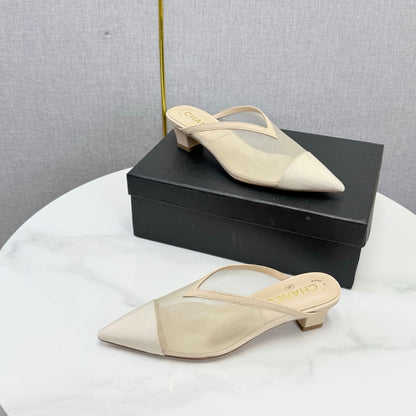 Chanel 2026 Mesh Mule Fabric Sheepskin 904436