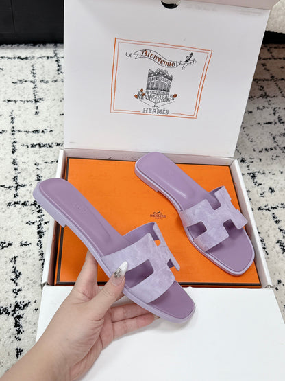 HM 26ss Oran Sandals Purple Suede 617188