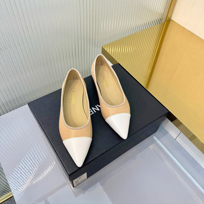 CC 2026 Ballet Flats Beige White Sheepskin 668125