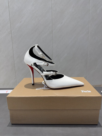 CL 26SS High Heel Pump 100 White Patent Leather 613870