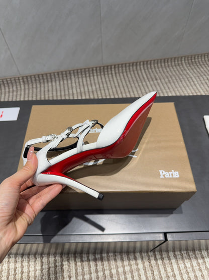 CL 26SS High Heel Pump 100 White Patent Leather 613870