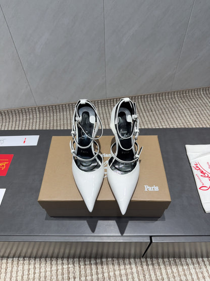 CL 26SS High Heel Pump 100 White Patent Leather 613870