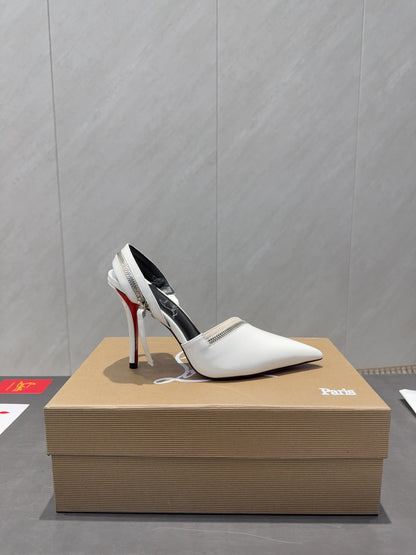 CL 26SS Slingback 100 White Patent Leather 613788