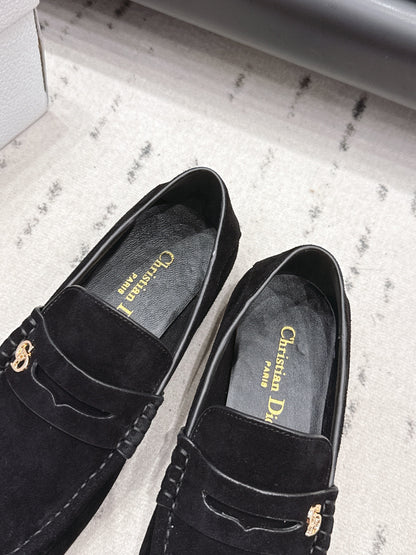 CD 26A Loafers Black Suede Leather