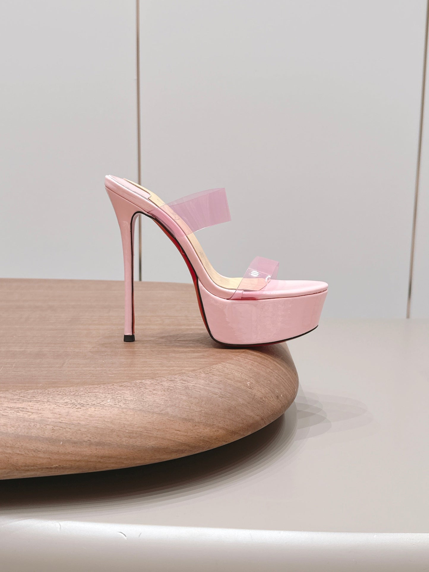 Christian Louboutin 2026 Just Nothing Alta Sandal 140mm PVC And Patent Leather 875845