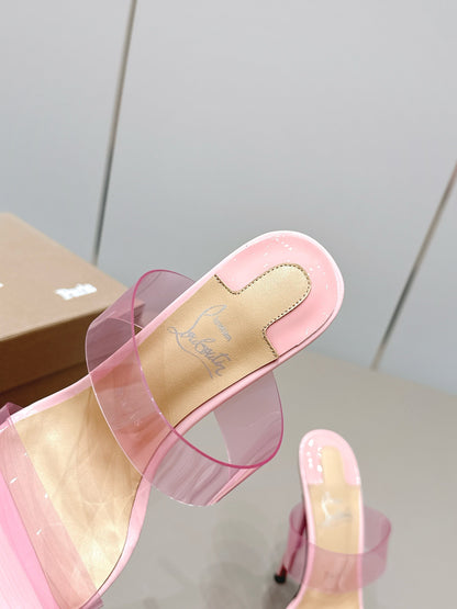 Christian Louboutin 2026 Just Nothing Alta Sandal 140mm PVC And Patent Leather 875845
