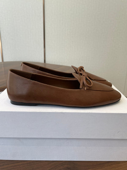 Celine 26 Loafers Brown Sheepskin 624694