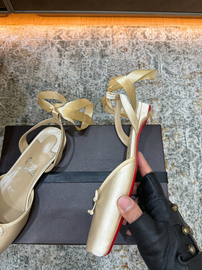 Christian Louboutin 2026 Ballet Flat 20mm Silk Leather 827594