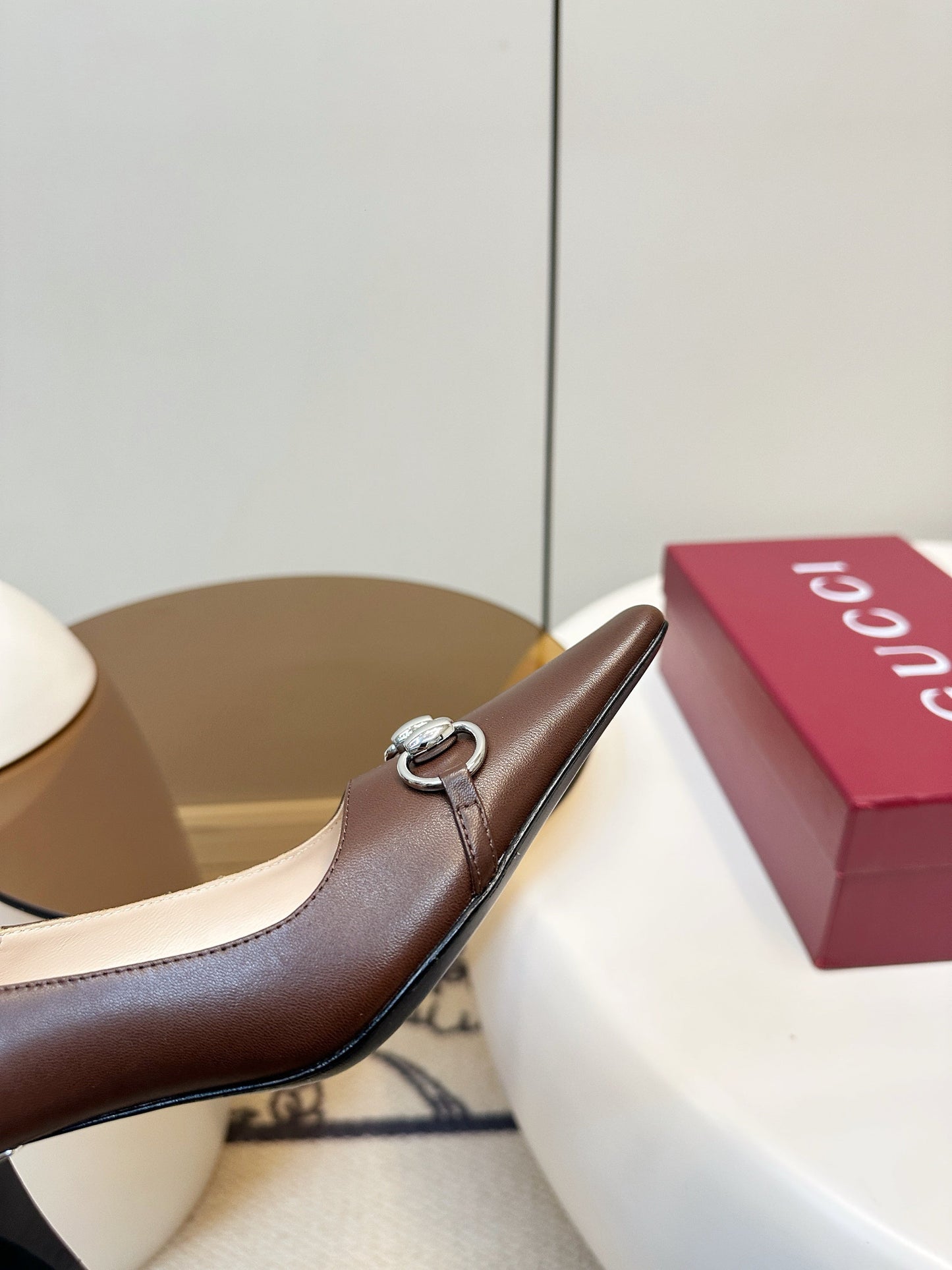 GG 26SS High Heels Pump Dark Brown Calfskin 645693