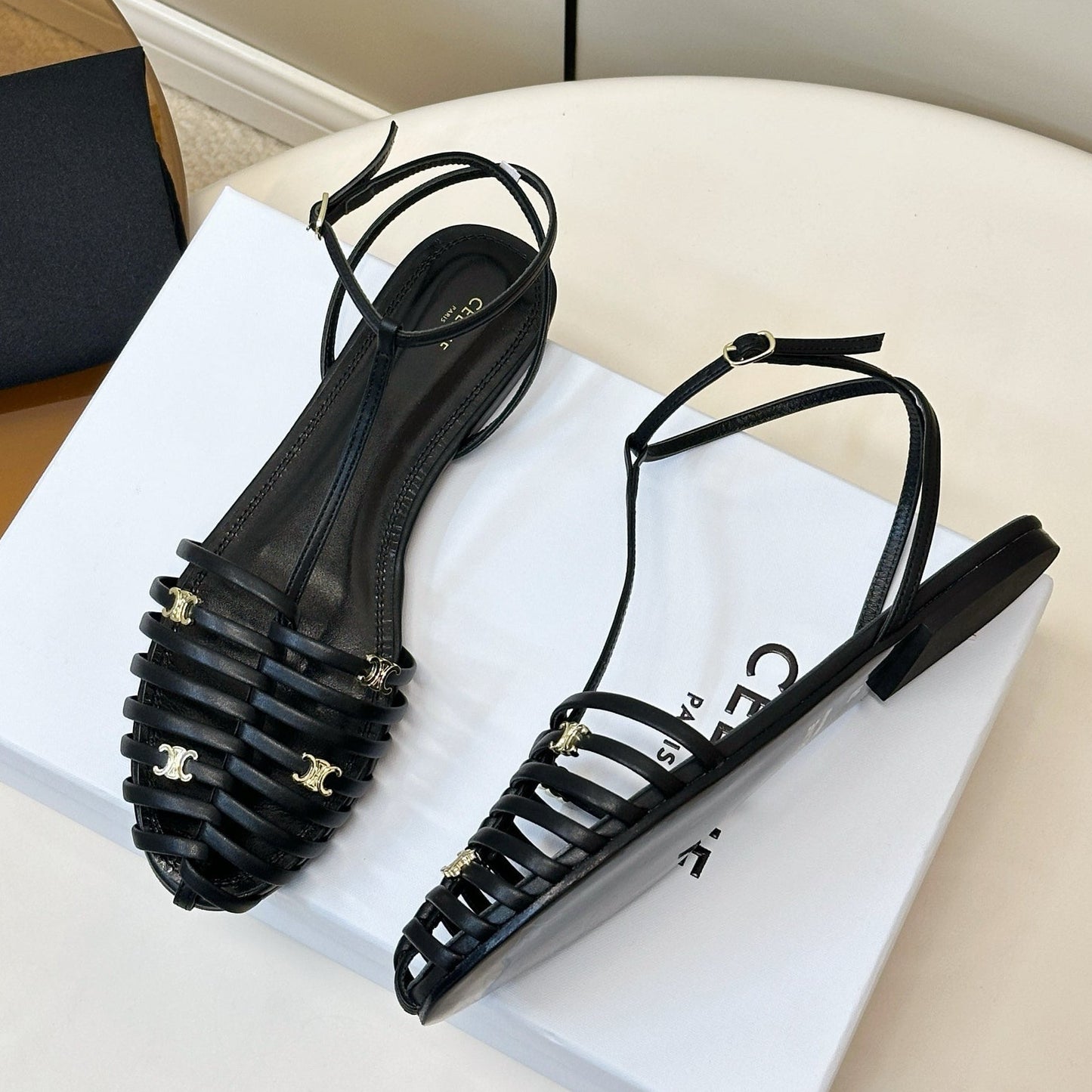 Celine 26 Cage Sandals Leather 771072