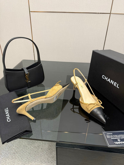 CC 26s Slingback 65 Brown Black Suede Cowhide 651327