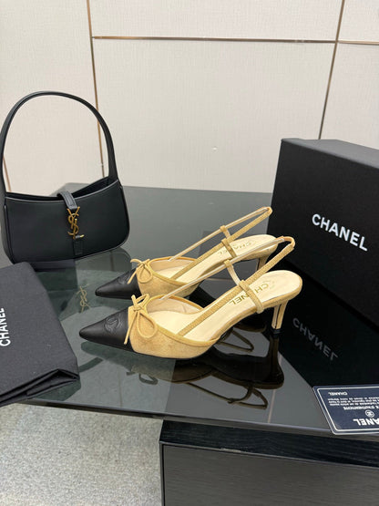 CC 26s Slingback 65 Brown Black Suede Cowhide 651327