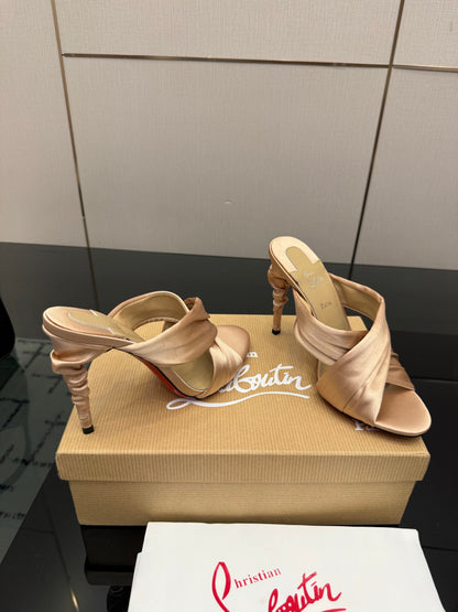 Christian Louboutin 2026 Hight Heels Sandals 100mm Silk Sheepskin 791551