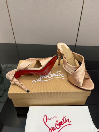 Christian Louboutin 2026 Hight Heels Sandals 100mm Silk Sheepskin 791551