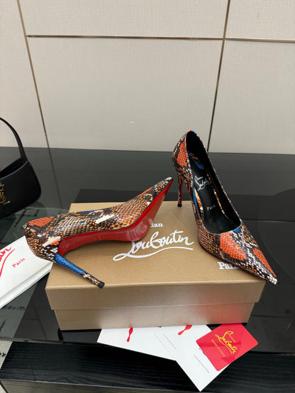 Christian Louboutin 2026 Heels Pumps 100mm Patent Leather Sheepskin 791555