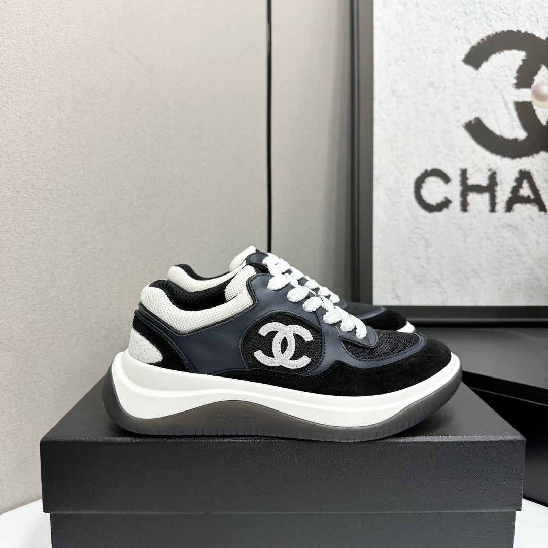 CC 26s Casual Sneakers Black Navy Blue Fabric Suede 626472