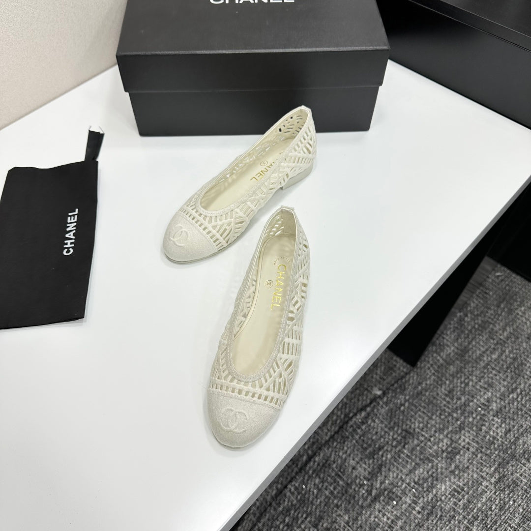 CC 26s Ballet Flats Canvas Leather
