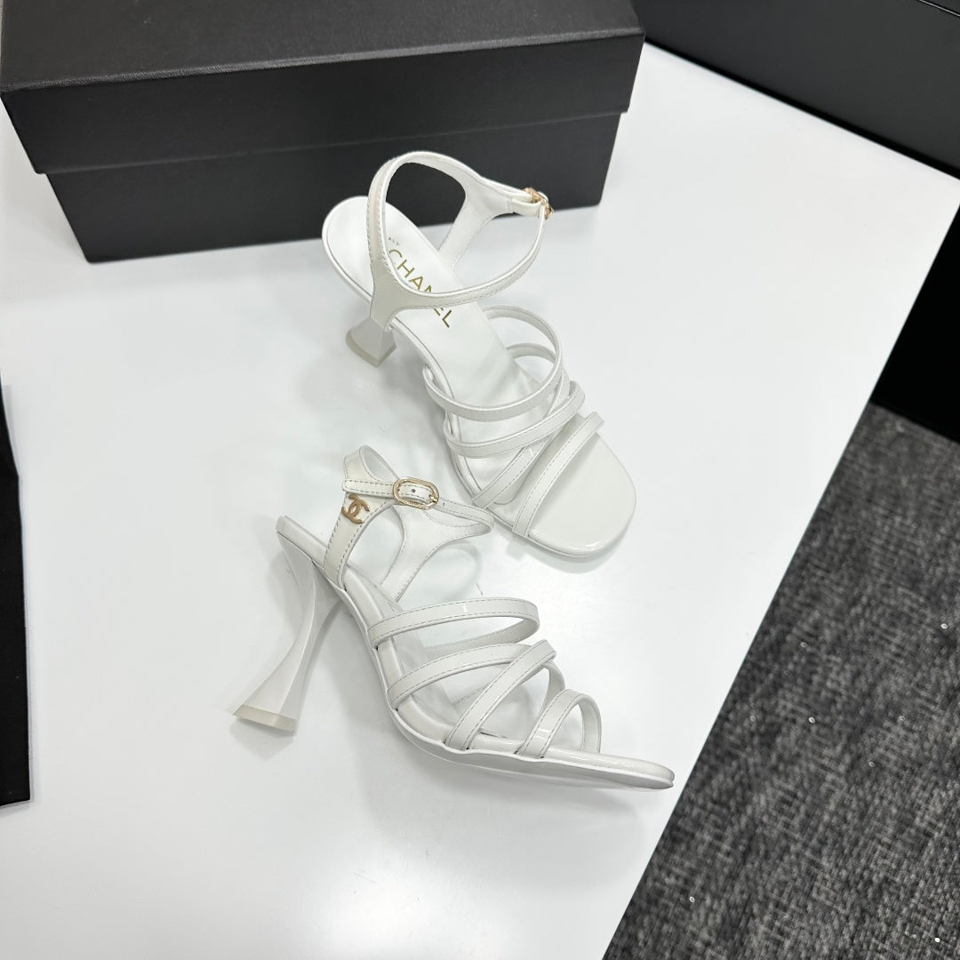 CC 26s High Heel Sandals 80 White Sheepskin  626285
