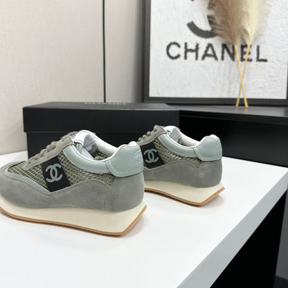 Chanel 2026 Retro Runner Sneakers 30mm Mesh Suede Calfskin 894904