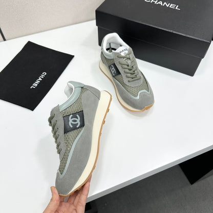 Chanel 2026 Retro Runner Sneakers 30mm Mesh Suede Calfskin 894904