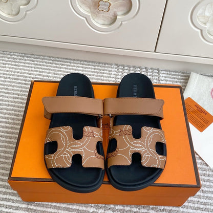 HM 2026 Velcro Slippers Brown Sheepskin 667459