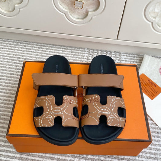 HM 2026 Velcro Slippers Brown Sheepskin 667459