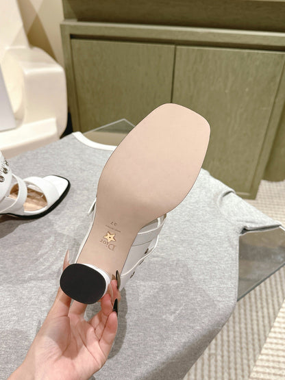 CD 26s High Heel Sandal 65 White Sheepskin 661539