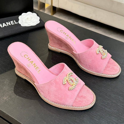 CC 2026 Wedge Sandals 65 Suede