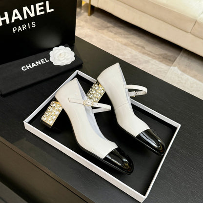 CC 2026 Mary Jane 65 White Black Patent Leather 700643