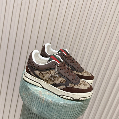 GG 26 Couple Sneakers Brown Beige Cowhide 630705