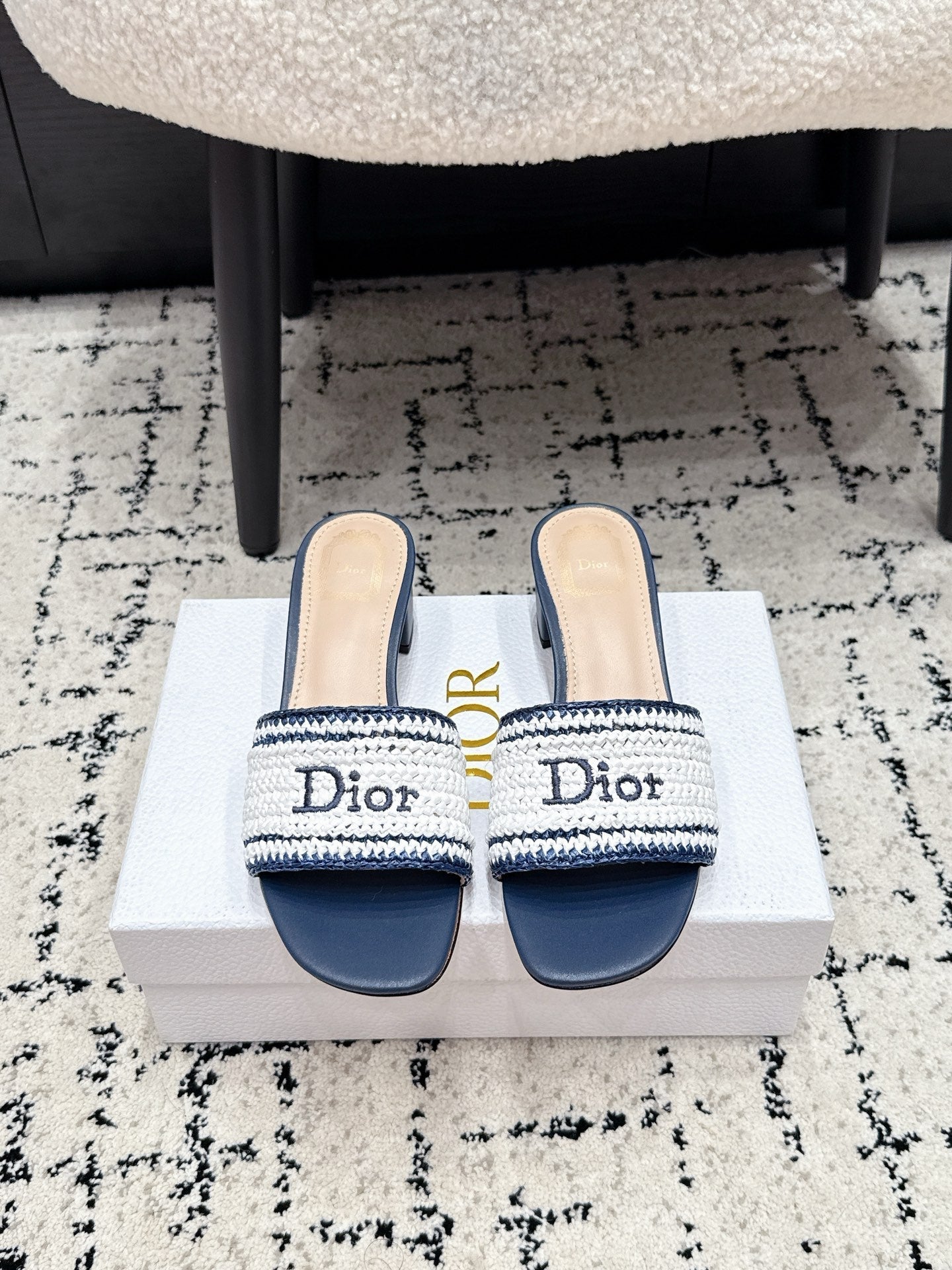 Dior 2026 Sandal 45mm Raffia Woven 847005