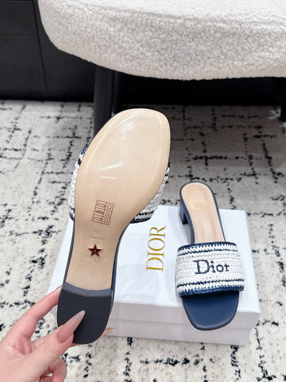 Dior 2026 Sandal 45mm Raffia Woven 847005