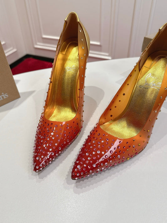 Christian Louboutin 2026 Miss Z Degrastrass Ombré Pumps 100mm Effect PVC Lambskin 780425