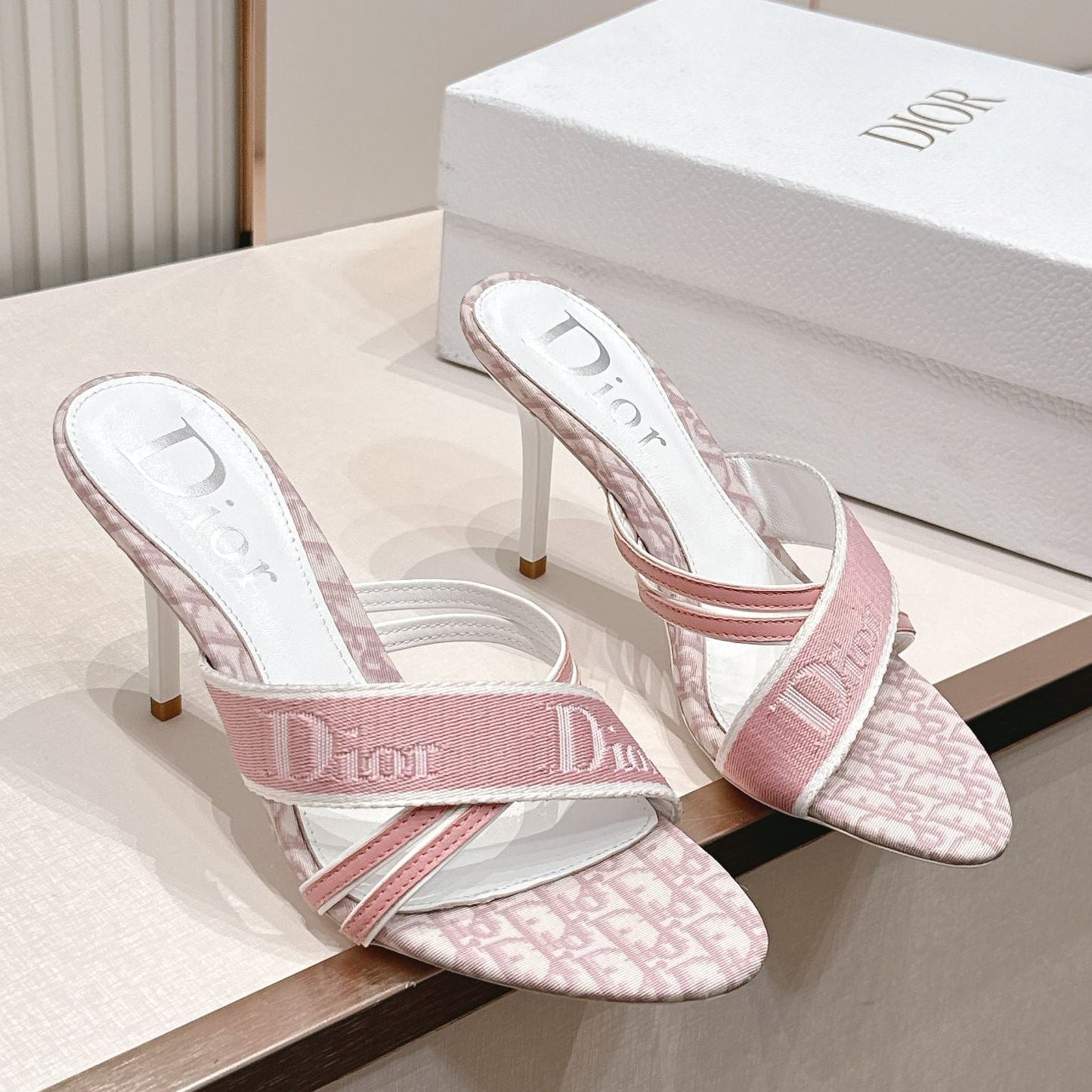 Dior 2026 Monogram Sandal 85mm Canvas Leather 844325