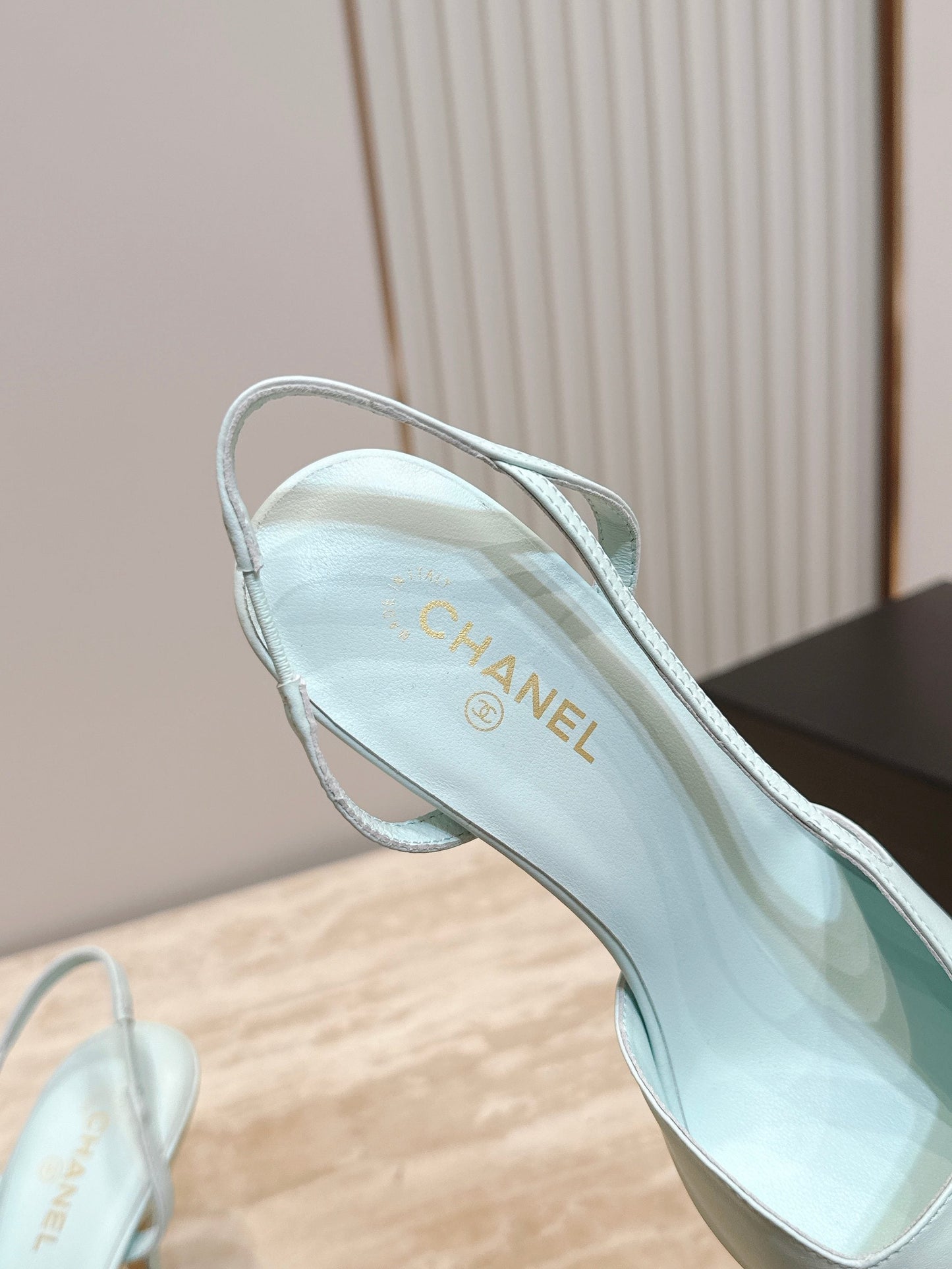 Chanel 2026 Slingback 90mm Fabric Calfskin 898949