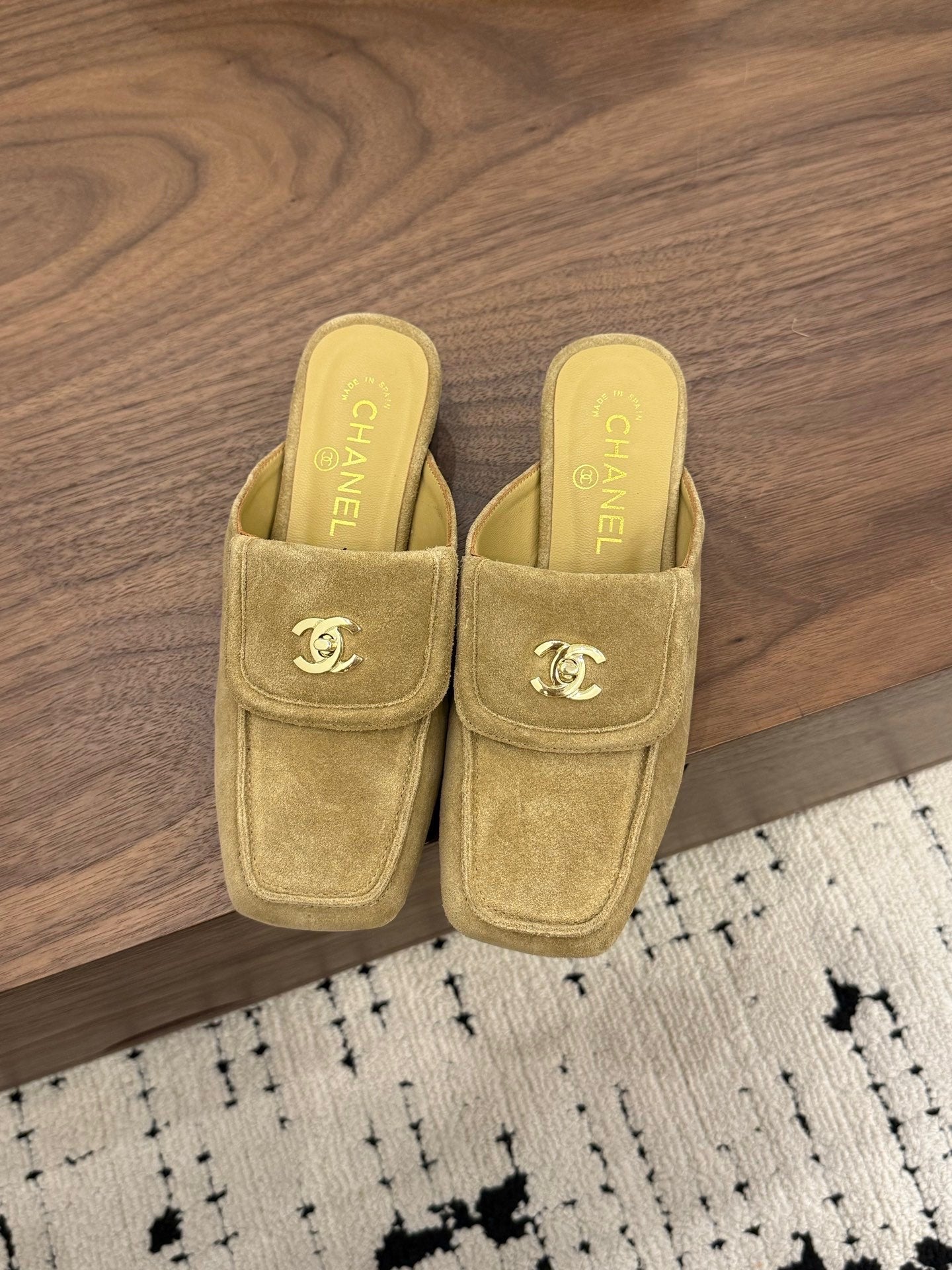 Chanel 2026 Double C Buckle Square Toe Mule 857282