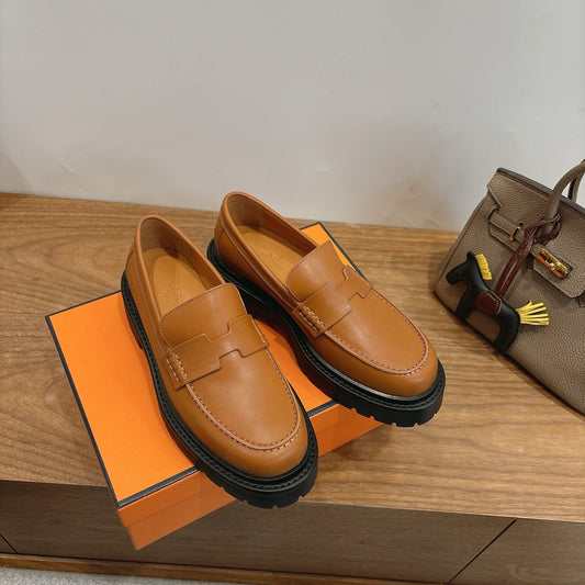 HM 26ss Loafers Brown Calfskin 638433