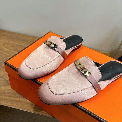 HM 26ss Mule Light Pink Smooth Calfskin Leather 638475