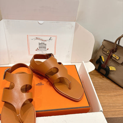 HM 26ss Thong Sandal Brown Calfskin 638405