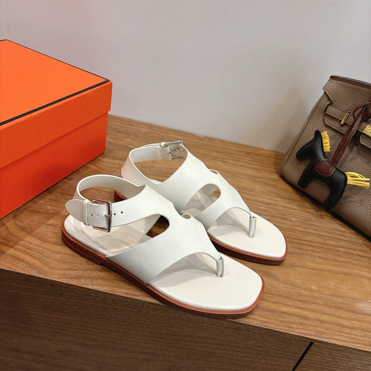 HM 26ss Thong Sandal White Calfskin 638408