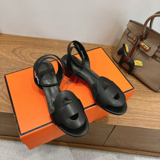 HM 26ss High Heel Sandal 50 Black Calfskin 638410