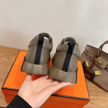 HM 26ss Sneakers Olive Green Leather 638569