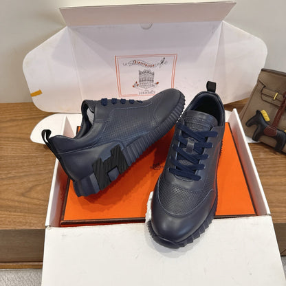 HM 26ss Sneakers Navy Blue Leather 638576