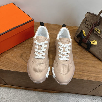 HM 26ss Sneakers Beige Leather 638580