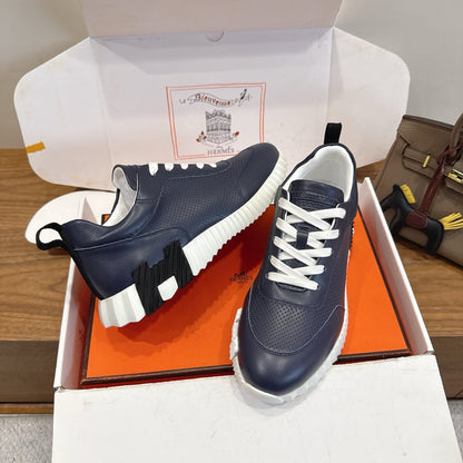 HM 26ss Sneakers Navy Blue Leather 638581